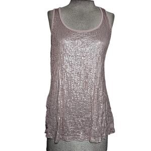 Pink Metallic Front Tank Size Large